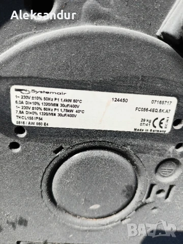 промишлен вентилатор монофазен, снимка 2 - Други машини и части - 50585156