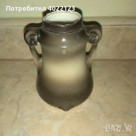 ROYAL BAYREUTH BAVARIA - старинна вазичка от костен порцелан и сребро, снимка 2 - Антикварни и старинни предмети - 44764368
