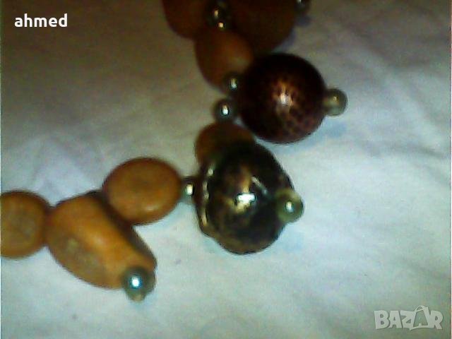 красиво  старо колие оет естествени перли е дерво, снимка 3 - Колиета, медальони, синджири - 38208355