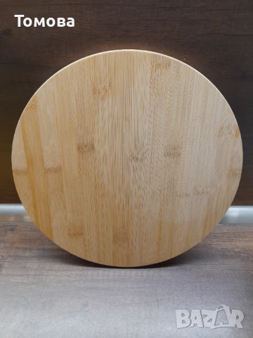 Въртящо се дървено плато за разядки и мезета, снимка 2 - Аксесоари за кухня - 50696794