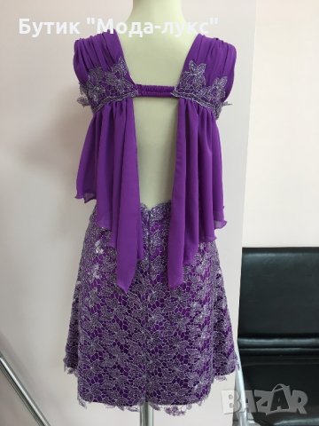 Официална лилава рокля, снимка 3 - Рокли - 29967742