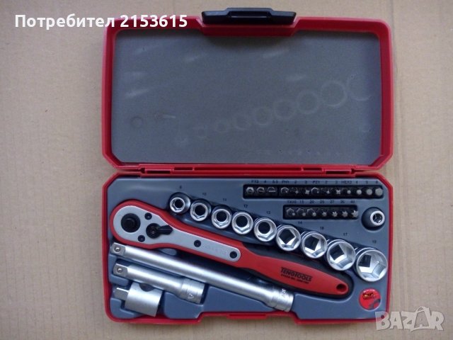 teng tools тенг гидория 3/8 34 части камъни комплект хром ванадий, снимка 3 - Куфари с инструменти - 42289343