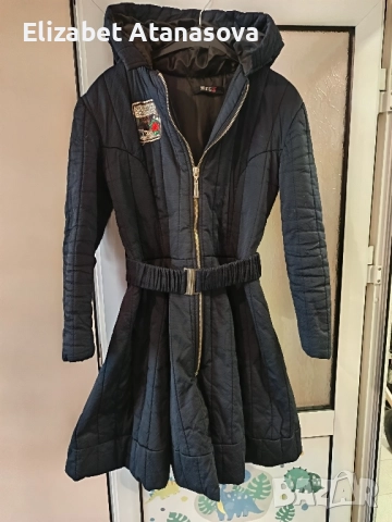 Дълго зимно яке с качулка , снимка 3 - Якета - 52115150
