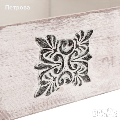 Декоративна щайга-30х23х16 см./Бяла декоративна щайга, снимка 3 - Декорация за дома - 44586019