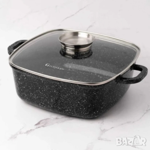 Тенджера-ростер Goldmann – Лят алуминий с керамично покритие, индукция, снимка 2 - Съдове за готвене - 52112880