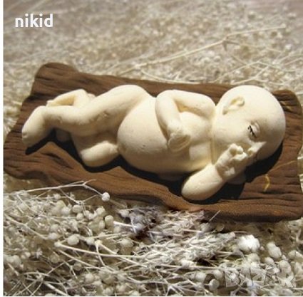 3D новородено бебе смучи ръка силиконов молд форма за украса торта сладки с фондан пита, снимка 2 - Форми - 18546424