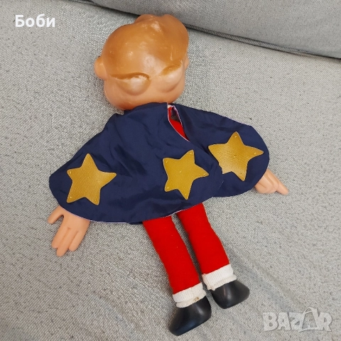 Стара Рядка Соц Българска Играчка с Музикален Механизъм Кукла Сънчо Лека Нощ Деца , снимка 4 - Колекции - 52144555