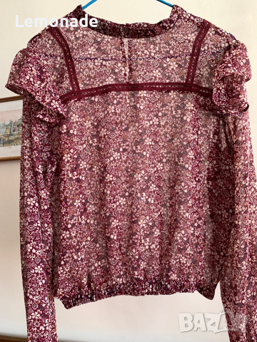 Ефектна блуза Зара С/ М размер , снимка 2 - Блузи с дълъг ръкав и пуловери - 44795967