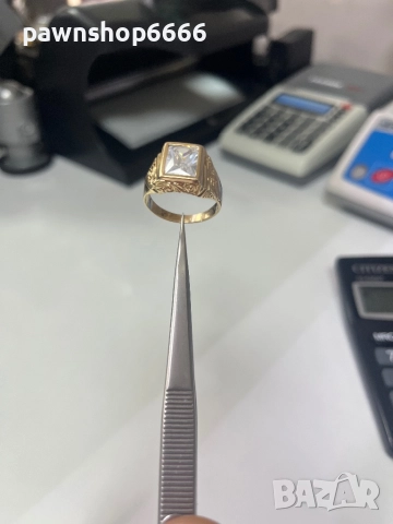 Златен пръстен 14 карата , снимка 17 - Пръстени - 52152176