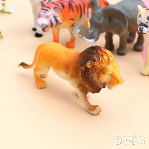 6 бр Диви Зоо Джунгла Животни слон лъв зебра жираф пластмасови фигурки за игра и украса торта , снимка 6 - Фигурки - 34486336