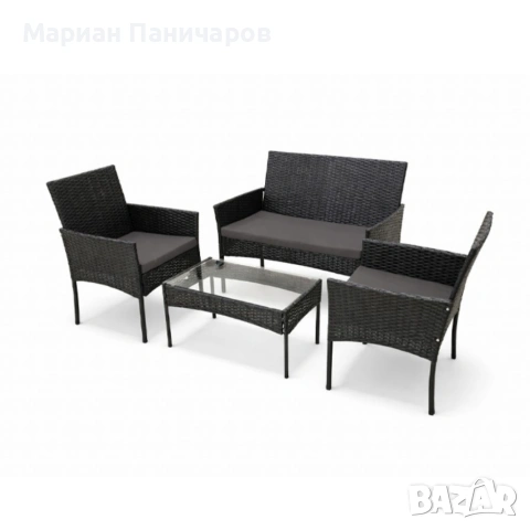 Елегантен ратанов комплект за градина с маса и възглавници - комфортност и стил за всеки