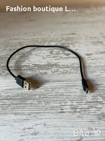 Зарядно тип черен кабел USB-A към USB-C 🖤, снимка 2 - USB кабели - 56119773