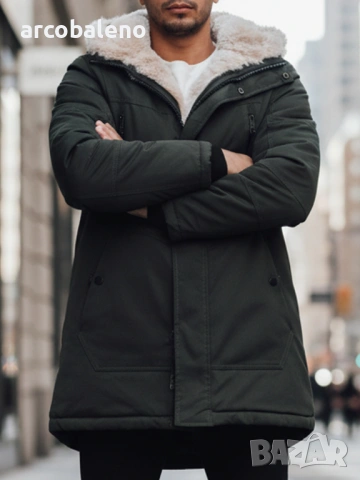 Мъжко зимно яке парка с качулка, 2цвята , снимка 5 - Якета - 53036768