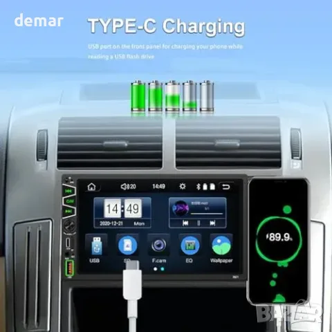 Автомултимедия 1 DIN с екран 17,78 см, безжични CarPlay и Android Auto, снимка 6 - Аксесоари и консумативи - 56228525