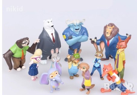 12 бр Зоотопия Зоотрополис Zootropolis Zootopia PVC пластмасови играчки фигурки за игра украса торта, снимка 3 - Фигурки - 24796678