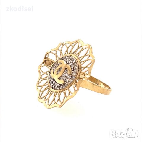 Златен дамски пръстен 3,07гр. размер:56 14кр. проба:585 модел:16316-1, снимка 2 - Пръстени - 40457643