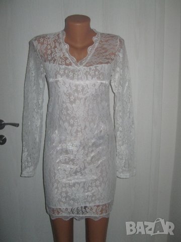 Нова бяла дантелена рокля, снимка 2 - Рокли - 42759935