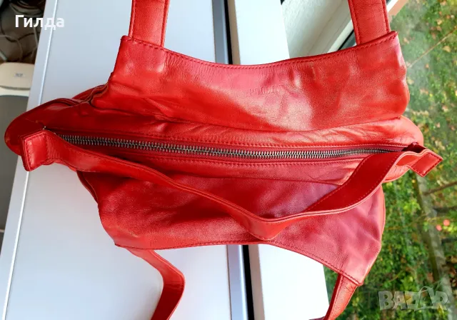 автентична чанта Pollini естествена кожа налична, снимка 3 - Чанти - 50057961