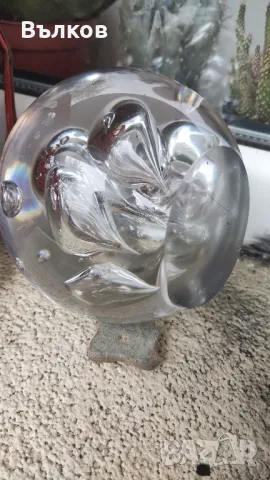 кристално преспапие, снимка 2 - Антикварни и старинни предмети - 49723067