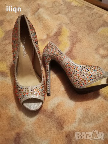 Уникални официални дамски  обувки с 14 см. токче (обувани са един път) 39 номер , снимка 6 - Дамски обувки на ток - 35007697