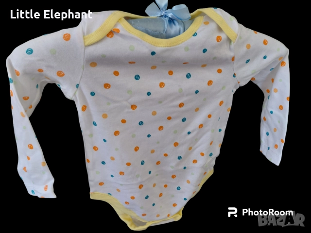 Боди с дълъг ръкав за 2-3 год мом разноцветни точки,Англия/нови