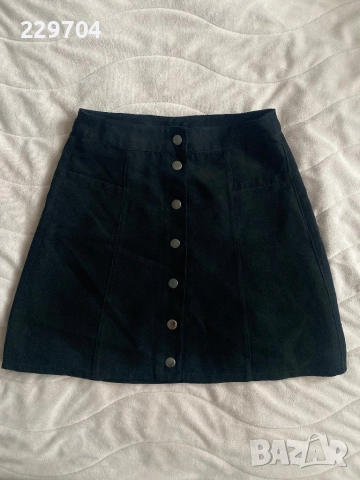 Дамска велурена пола А-силует H&M 