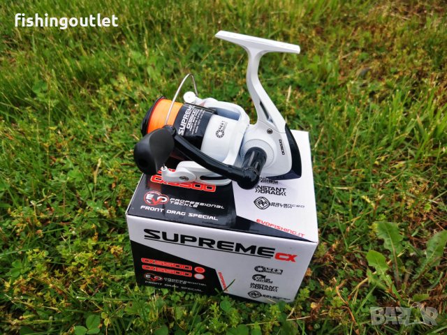 Морска макара с преден аванс EVO SUPREME 5500 с намотано влакно, снимка 7 - Такъми - 40614602