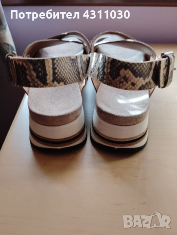 Дамски сандали змийски принт естествена кожа 41 номер, снимка 6 - Сандали - 53807886