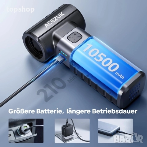 Чисто нова мини въздушна духалка ACEZUK с 200 000 об/мин за комплект за почистване на компютър..., снимка 2 - Друга електроника - 51637922