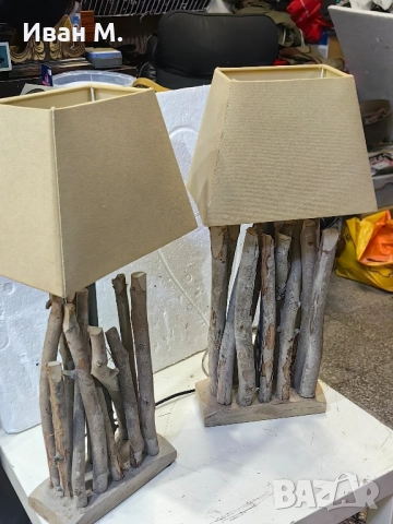 настолни дървени лампи, снимка 4 - Настолни лампи - 52142259