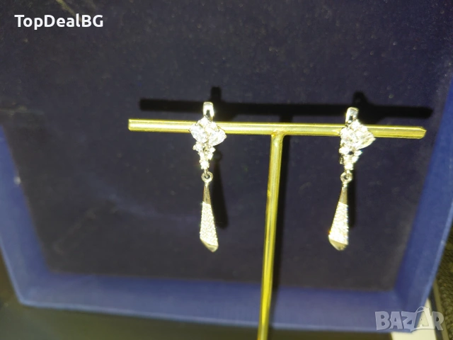 Сребърни обеци проба 925, снимка 4 - Обеци - 53904305