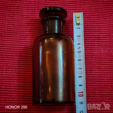 Старо аптекарско шише от цветно стъкло. , снимка 7 - Антикварни и старинни предмети - 53943653