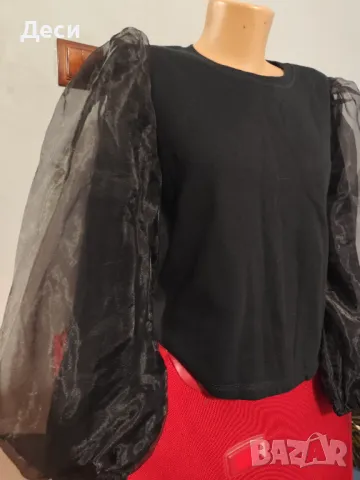 блузка с интересни ръкави на Zara, снимка 3 - Блузи с дълъг ръкав и пуловери - 47708505