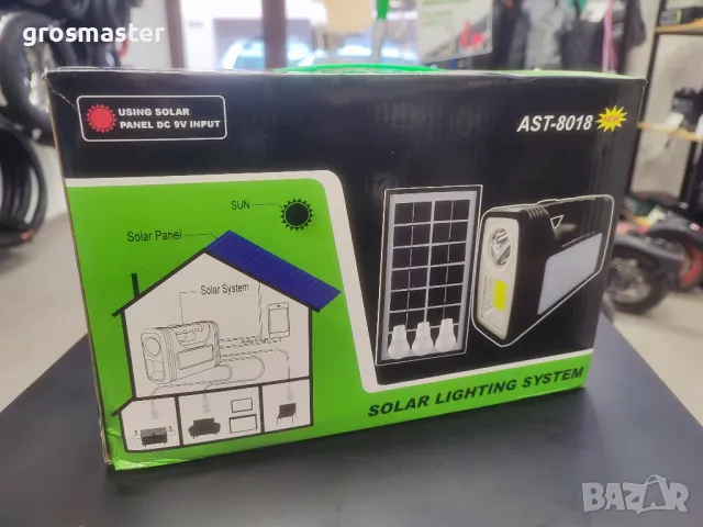 Преносима соларна станция с 3 LED лампи и функция пауърбанк