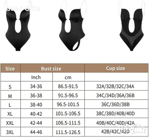 Луксозно Оформящо Боди с Отворен Гръб – Невидимо под Дрехите, с Push-Up Ефект и Максимален Комфорт, снимка 12 - Бельо - 53110582