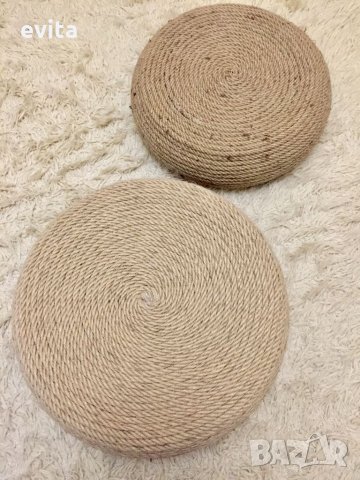 Табуретка/пуф. Ръчна изработка!, снимка 6 - Дивани и мека мебел - 33842705