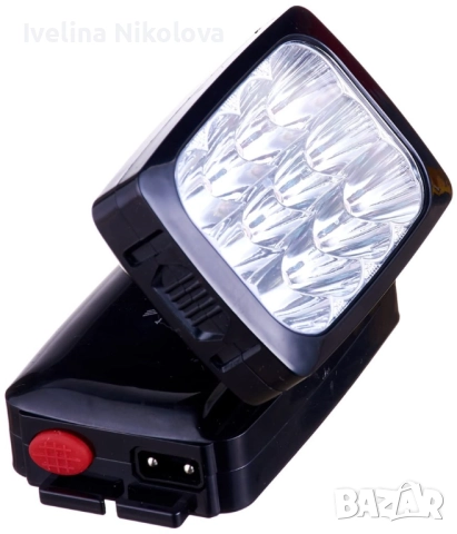 YAJIA Акумулаторна супер ярка 12 LED челна лампа YJ-1837 черна FL109-C, снимка 6 - Къмпинг осветление - 52671802