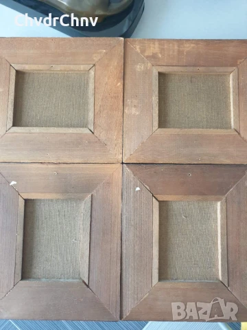 4бр малки картини принт върху платно/репродукции/дървена рамка 22x20см, снимка 2 - Картини - 51332386