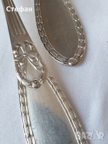 Комплект посребрени лъжици, снимка 3 - Антикварни и старинни предмети - 54268762