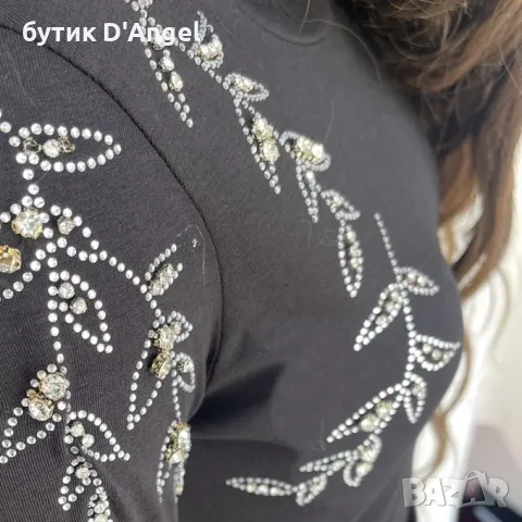 Блуза с дълъг ръкав с елементи, снимка 3 - Блузи с дълъг ръкав и пуловери - 49813498