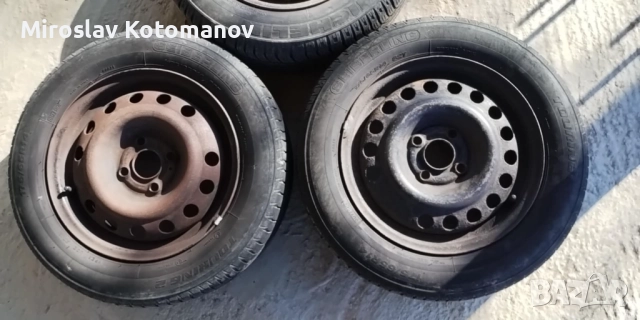 3 броя гуми 175/65/14 с железни джанти за 55лв трите, снимка 2 - Гуми и джанти - 52938576