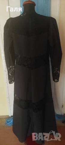 Черна, дълга, елегантна рокля с дантела за повод, снимка 10 - Рокли - 51406594