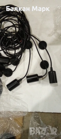 Винтидж, ретро полилей – индустриален стил, 8x E27,8 регулируеми пендели, снимка 4 - Лампи за таван - 53371563