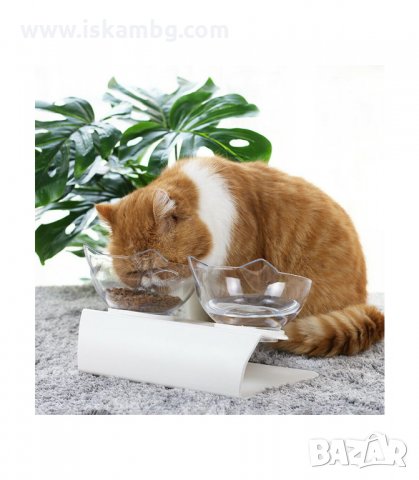 ПОСТАВКА С ДВЕ КУПИ ЗА ХРАНА И ВОДА ЗА КОТКИ - код  2742, снимка 11 - За котки - 33920338