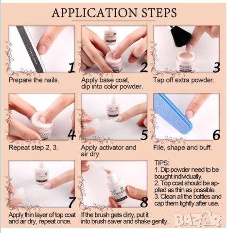 Дипинг комплект 4 броя течности , снимка 4 - Продукти за маникюр - 42088157