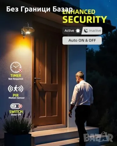 Нови TobeBright PIR LED крушки 5W GU10 авто ON/OFF – 4 броя за осветление, снимка 3 - Крушки - 49592091