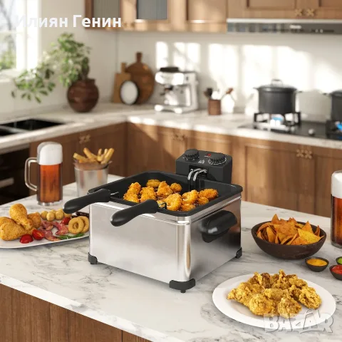 Фритюрник HOMCOM, вместимост 5 л олио, снимка 7 - Фритюрници - 56110125