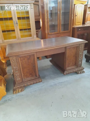 Уникат!К-т Масивен Кабинет-Бюро и Библиотека!Внос от Германия!, снимка 7 - Бюра - 48387934