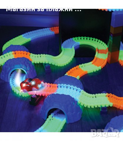 ПИСТА С КОЛИЧКИ MAGIC TRACK, МНОГОЦВЕТНА, СВЕТЕЩА 220 ЧАСТИ - код 1885, снимка 2 - Коли, камиони, мотори, писти - 34240050