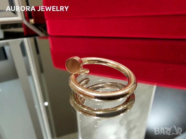 CARTIER Nail Juste un Clou Classic Rose Gold Пръстен Пирон, снимка 3 - Пръстени - 53239066
